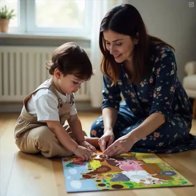 Puzzle sensoryczne Jade traktorem 20el Dodo