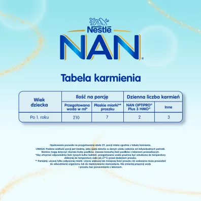 Nestle Nan Optipro Plus 3 HM-O Produkt na bazie mleka junior dla dzieci po 1. roku Zestaw 4 x 800 g