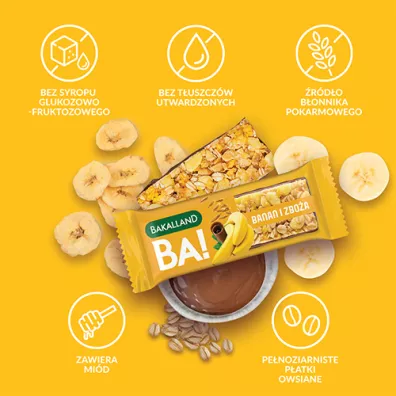 Bakalland Ba! Baton zboowy banan 40 g