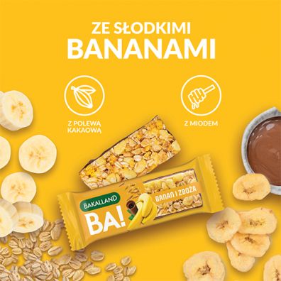 Bakalland Ba! Baton zboowy banan 40 g