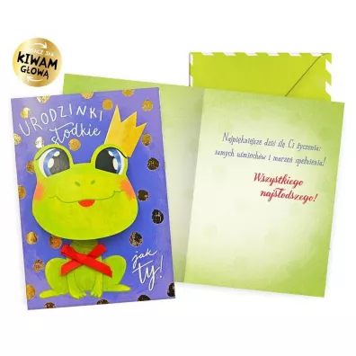 Kukartka Karnet B6 Urodziny �abka