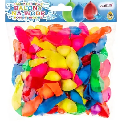 Balony wodne samozaciskowe + 2 ko�c�wki 100 szt Aliga