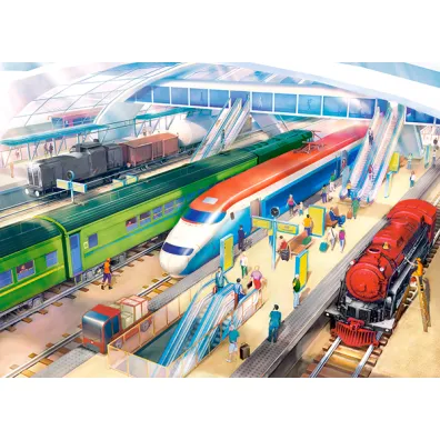 Puzzle 180 el. Train Station Castorland