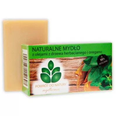 Mydlarnia Powr�t do Natury Ro�linne myd�o z olejami z drzewa herbacianego i oregano (100% naturalne) 100 g