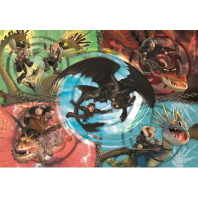Puzzle 104 el. SuperColor. How To Train Your Dragon Clementoni