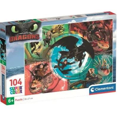 Puzzle 104 el. SuperColor. How To Train Your Dragon Clementoni