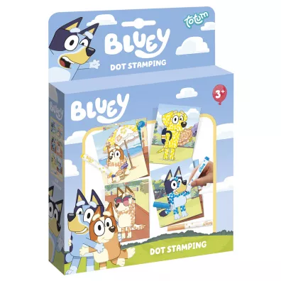 Zestaw kreatywny Bluey kropkowanka ze stempelkami w pisaku Totum