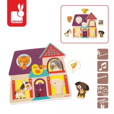 Puzzle muzyczne Moi mali przyjaciele Janod