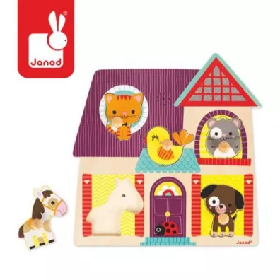 Puzzle muzyczne Moi mali przyjaciele Janod