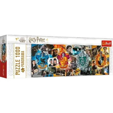 Puzzle 1000 el. Panorama Cztery domy Hogwartu Trefl