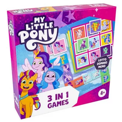 My Little Pony 3w1 Lotto, Domino, Memo