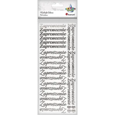 Titanum Naklejki foliowe napis Zaproszenie 28 szt