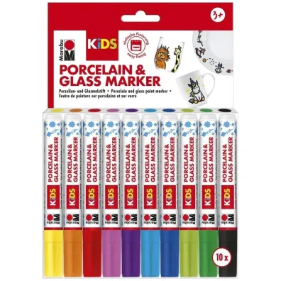 Marabu Pisaki do porcelany i szk�a Kids 10 kolor�w