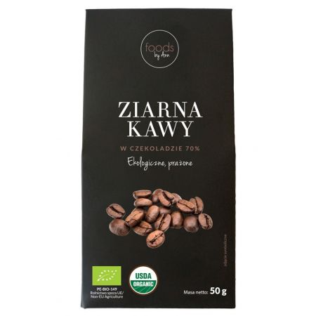Foods by Ann Ziarna kawy w czekoladzie 70% 50 g Bio