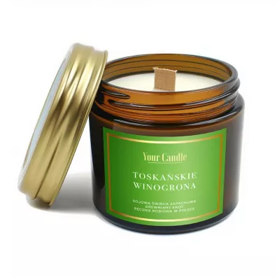 Your Candle �wieca sojowa zapachowa z drewnianym knotem toska�skie winogorna 120 ml