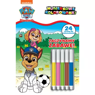 Zaczynamy zabaw! Numerkowe kolorowanki. Psi Patrol
