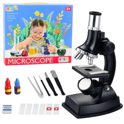 Mikroskop dla dzieci Akcesoria powi�kszenie 300x LeanToys