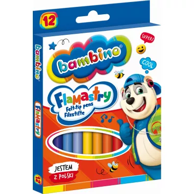 St. Majewski Flamastry Bambino 12 szt.