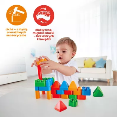 Klocki konstrukcyjne, Zestaw startowy maego architekta, 30 el., 18 m+