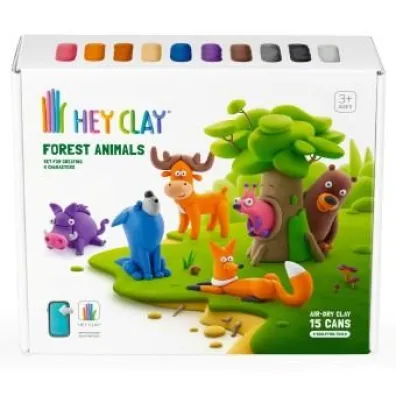 Masa plastyczna Hey Clay Zwierz�ta le�ne zestaw 15 kolor�w Tm Toys