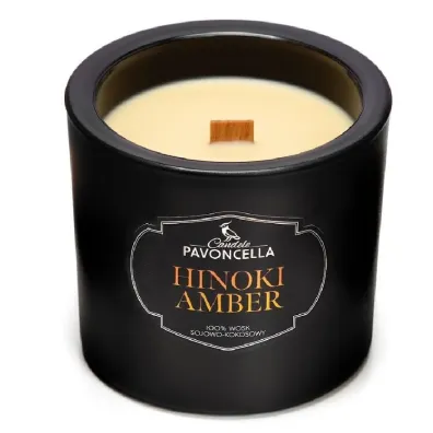 �wieczka sojowa Hinoki Amber czarna 170 g