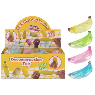 Zabawka wyciskana Banan 13cm mix MEGA CREATIVE 571617