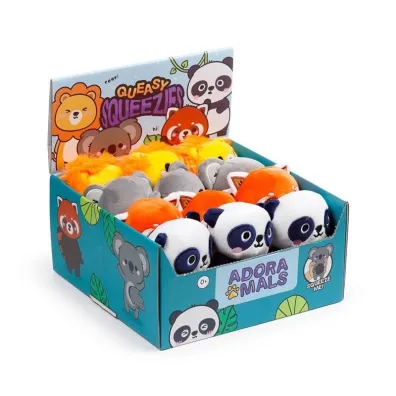 Pluszowy gniotek Queasy Squeezy Adoramals Zoo mix Puckator