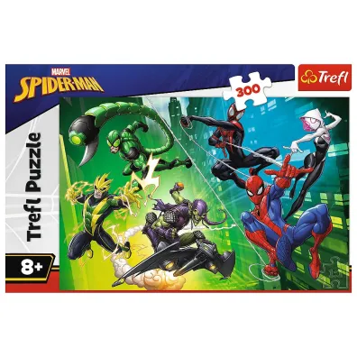 Puzzle 300 W paj�czej sieci Spiderman TREFL
