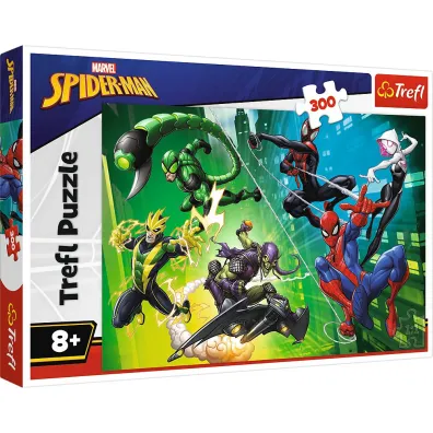 Puzzle 300 W paj�czej sieci Spiderman TREFL