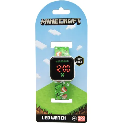 Zegarek LED z kalendarzem Minecraft MIN4129