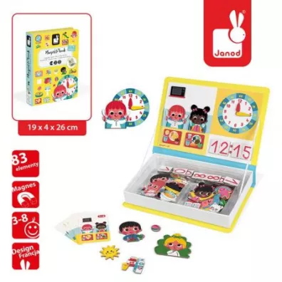 Puzzle Magnetyczna ukadanka Ucz si zegarka Magnetibook Janod