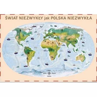 �wiat. Mapa �cienna Polska Niezwyk�a Junior