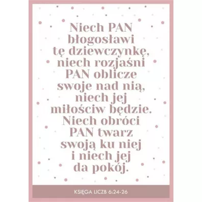 Koinonia Kartka - Niech Pan b�ogos�awi t� dziewczynk�...
