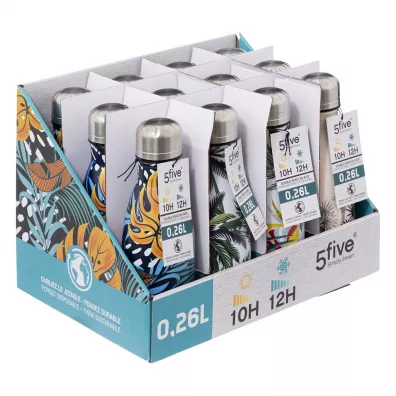5five Simply Smart Stalowa butelka termiczna Egzotic 260 ml