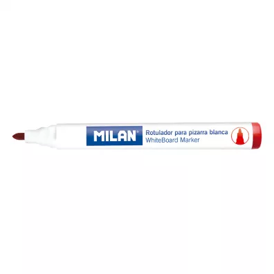 Milan Marker do tablic, okr�g�a ko�c�wka czerwony czerwony 12 szt.