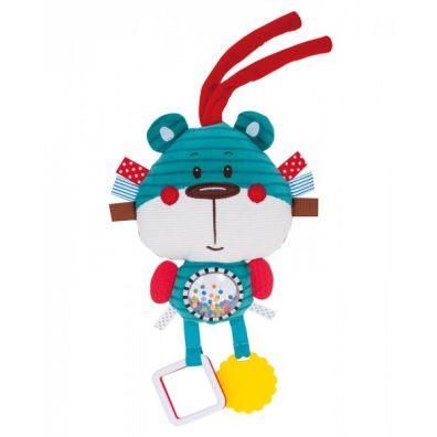 Pluszowa zabawka edukacyjna z zawieszk do wzka i eczka 0 m+ niebieska Forest Friends Canpol Babies