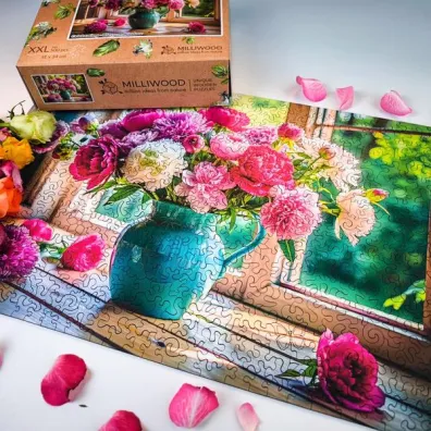 Puzzle drewniane 500 el. Kwitn�ce okno Alexander