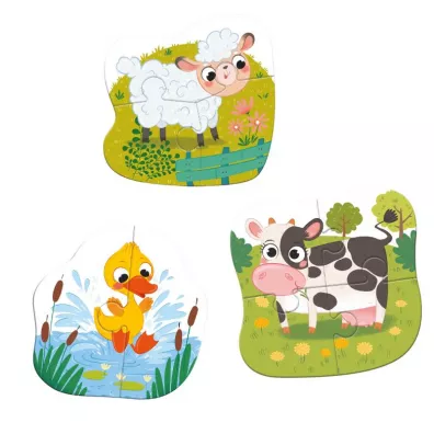 Puzzle 3w1 Zwierz�ta hodowlane Maksik