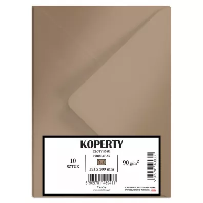 Henry Koperty A5 z�ote 10 szt.