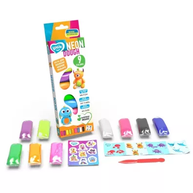 Masa Plastyczna lekka TM Lovin Neon Dough 9 kolor�w +akcesoria