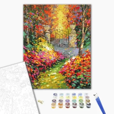 Brushme Malowanie po numerach - Jesienny Park 40x50cm