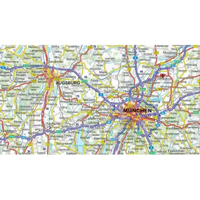 Niemcy mapa samochodowa 1:900 000 laminat 2023