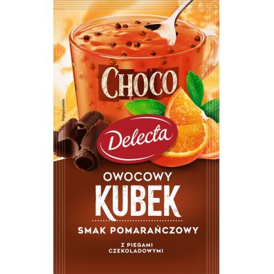 Delecta Owocowy Kubek Choco Kisiel o smaku pomarańczowym 32 g