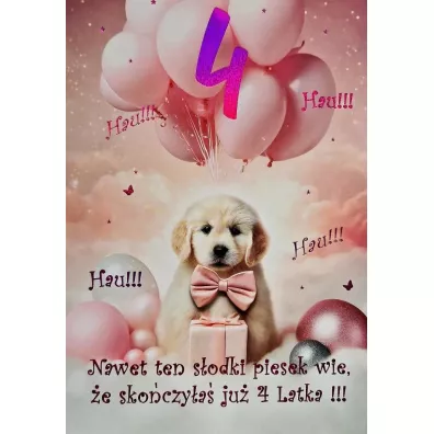 Karnet Urodziny 4 3K