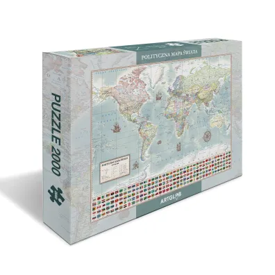 Puzzle 2000 el. �wiat polityczny m. stylizowana ArtGlob