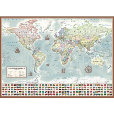Puzzle 2000 el. �wiat polityczny m. stylizowana ArtGlob