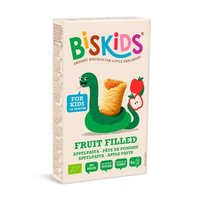 Biskids Ciasteczka z nadzieniem jab�kowym od 3 roku 120 g Bio