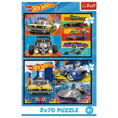 Puzzle 2x70 el. Samochodziki Hot Wheels Trefl
