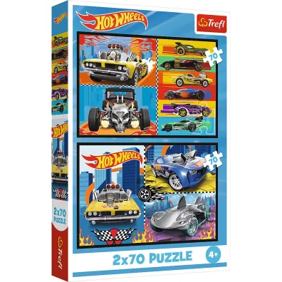 Puzzle 2x70 el. Samochodziki Hot Wheels Trefl