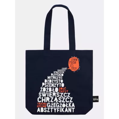 Absztyfikant Torba bawe�niana Learn Polish It`s Easy! granatowa